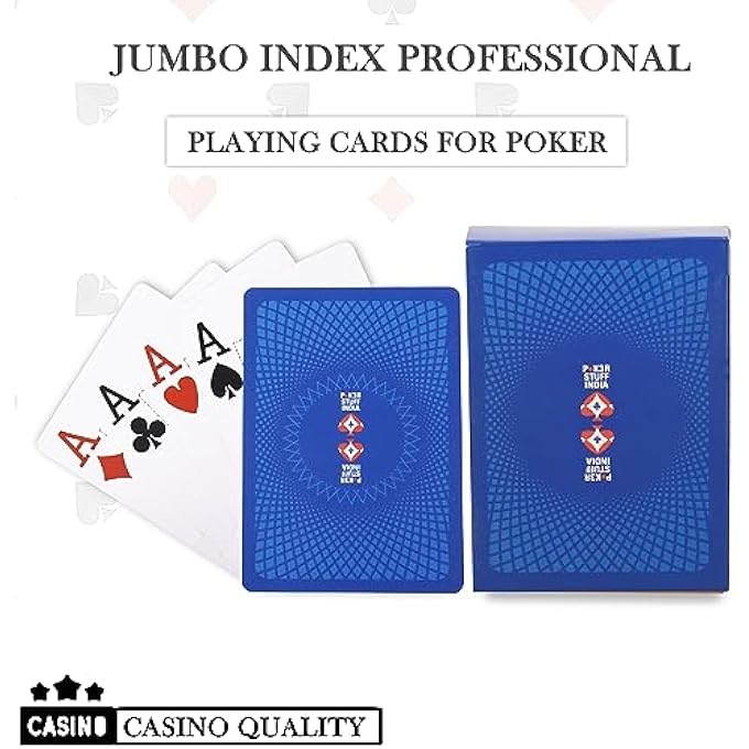 PSI PLASTIC PLAYING CARDS FOR CASINO GAMINGROYAL BLUE - Image 5